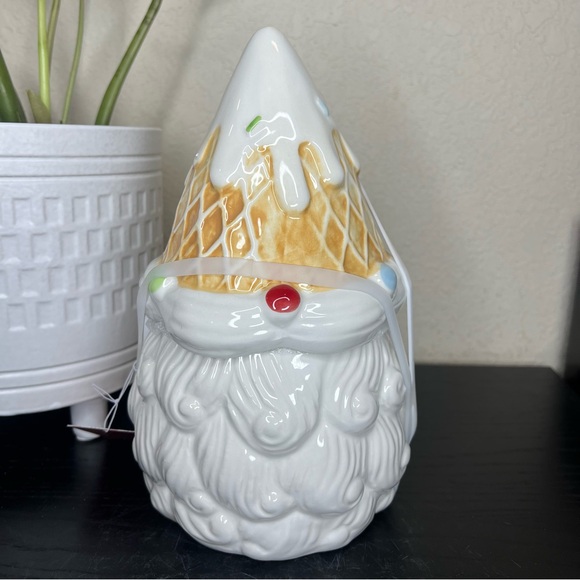 NEW Peppermint Place Ice Cream Christmas Santa Cookie Jar - Picture 4 of 7